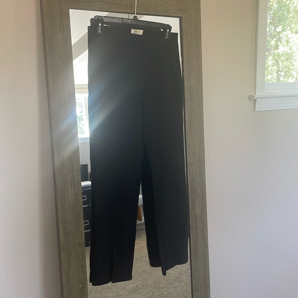 Maeve Split-Front Pull-On Pants